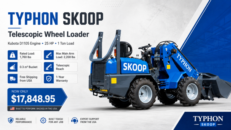 TYPHON SKOOP Wheel Loader with Kubota D1105 Engine